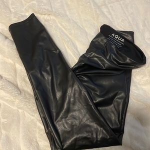 High waisted leather leggings (Bloomingdales Brand AQUA)